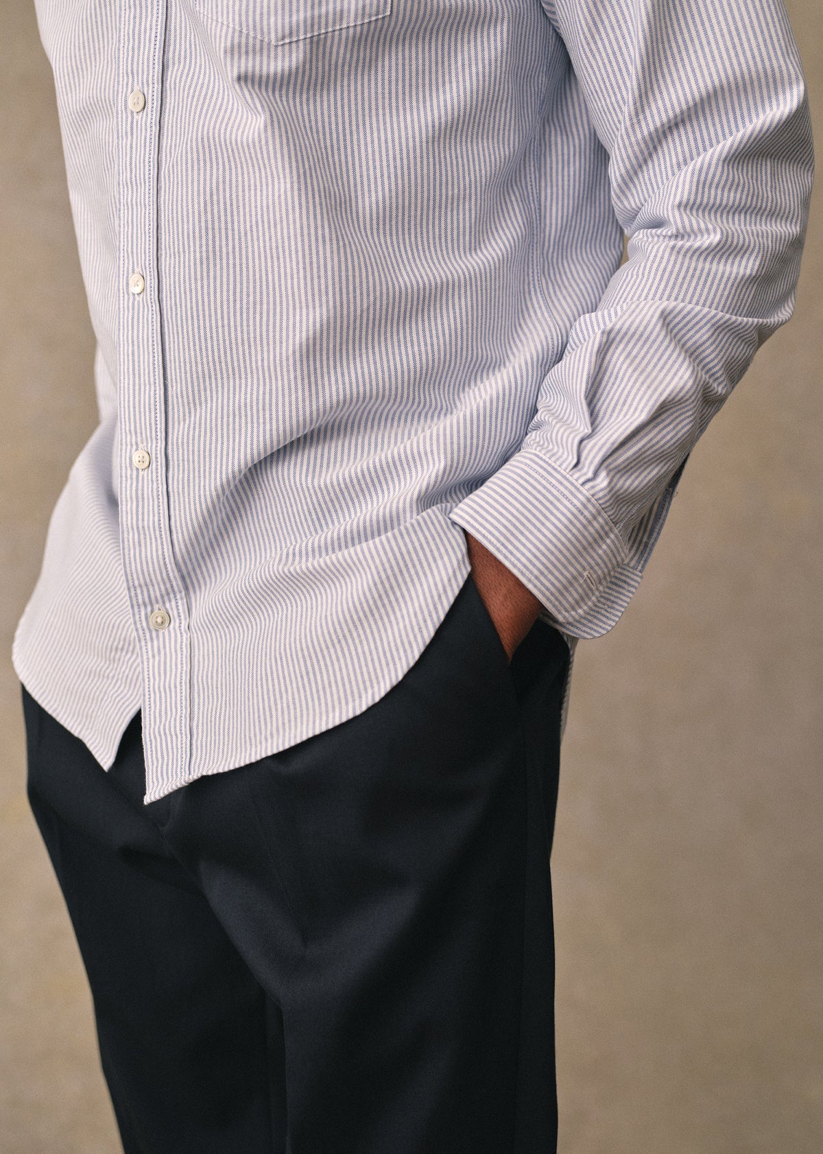 Chemise Charlie Oxford - Rayures Bleues
