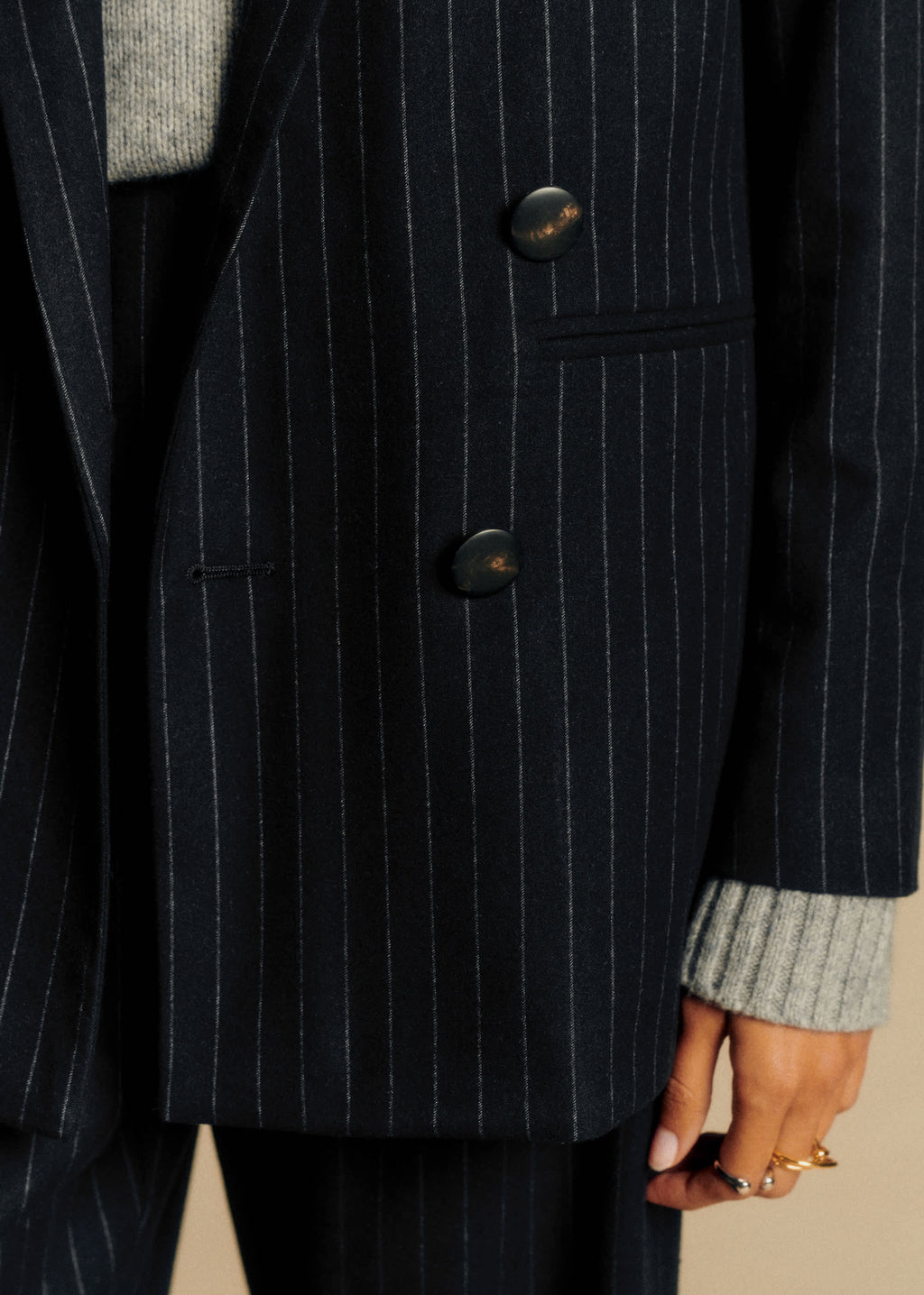 Veste Chelsea - Rayures Tennis Ecru Marine