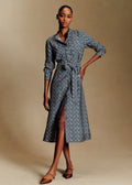 Robe Vera - Sézane x Antoinette Poisson - Bleu Imprimé Noisettes