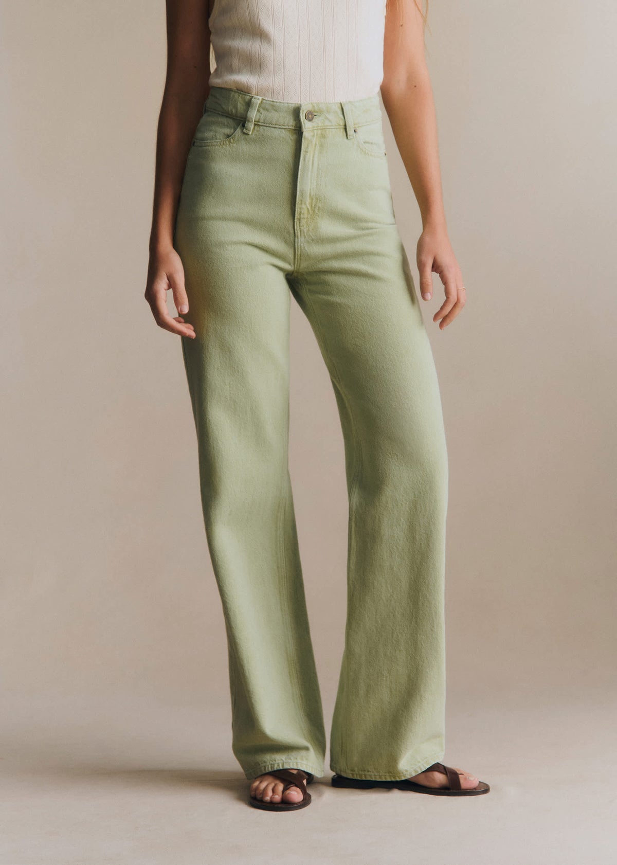 Pantalon Le Wide Leg - Pistache