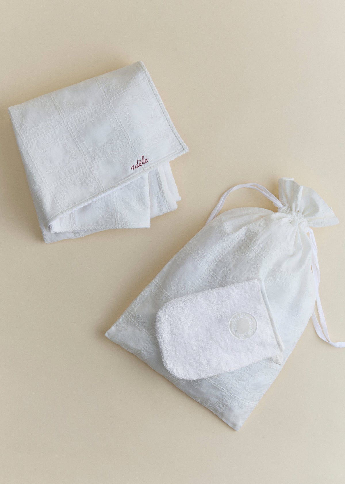 Cape de bain - Broderie Patchwork