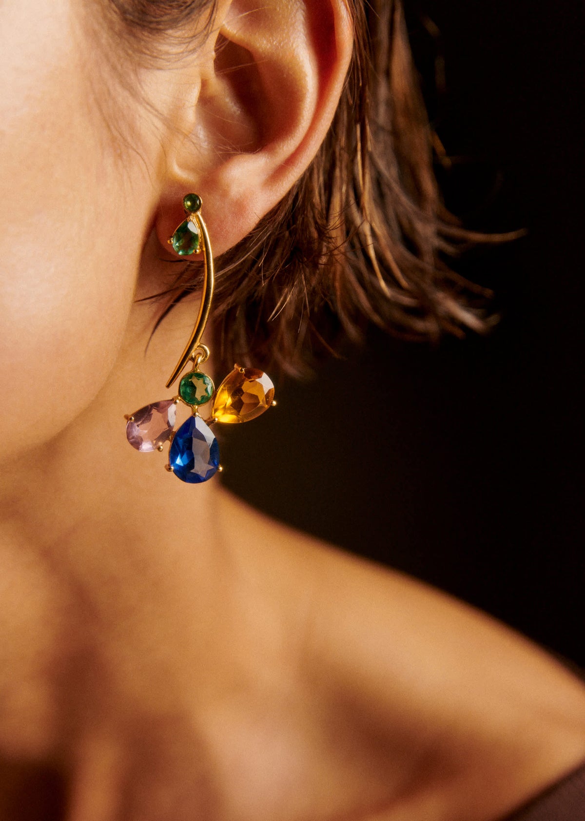 Boucles d'oreilles Gio - Vert d'Eau Multi