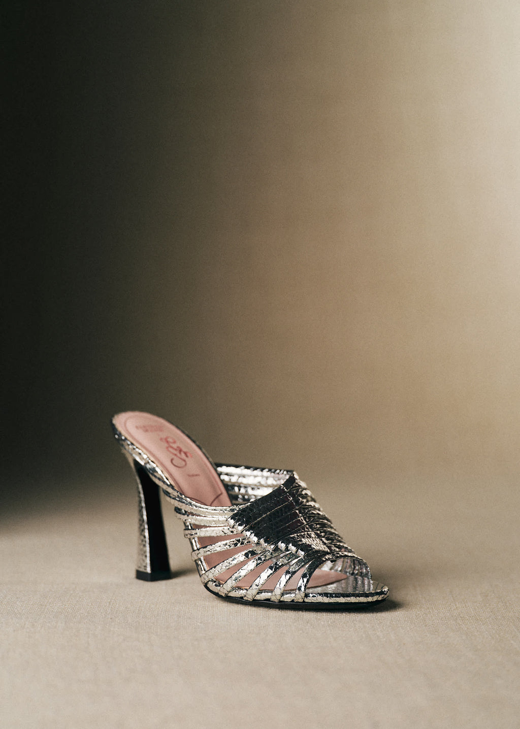 Sandales Lucie - CFM Souliers x Editions Sézane - Serpent argent