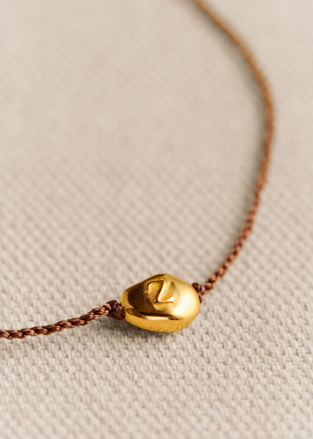 Bracelet Cléo - Chocolat - Lettre Z