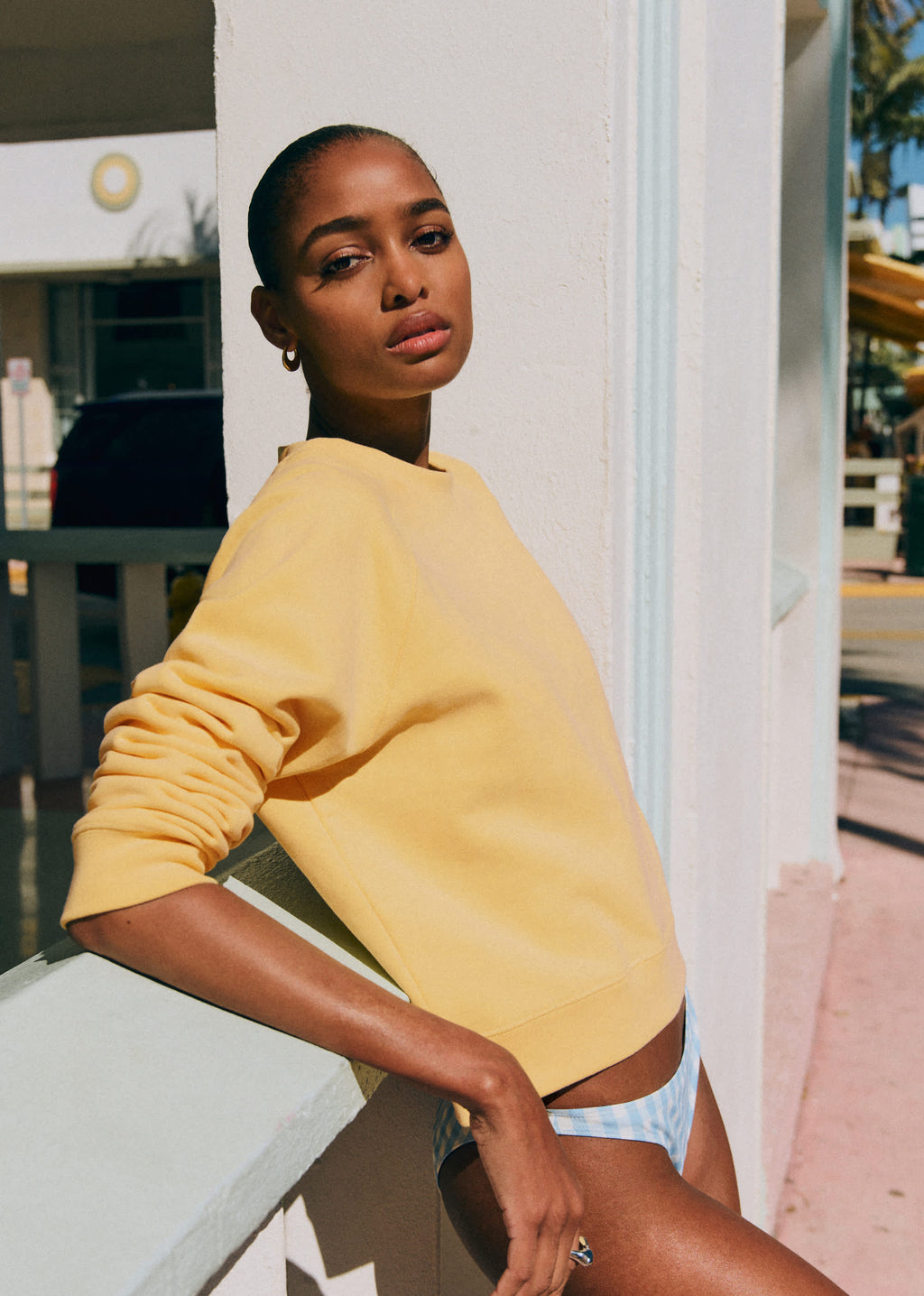 Sweat-Shirt Gautier - Jaune Pastel