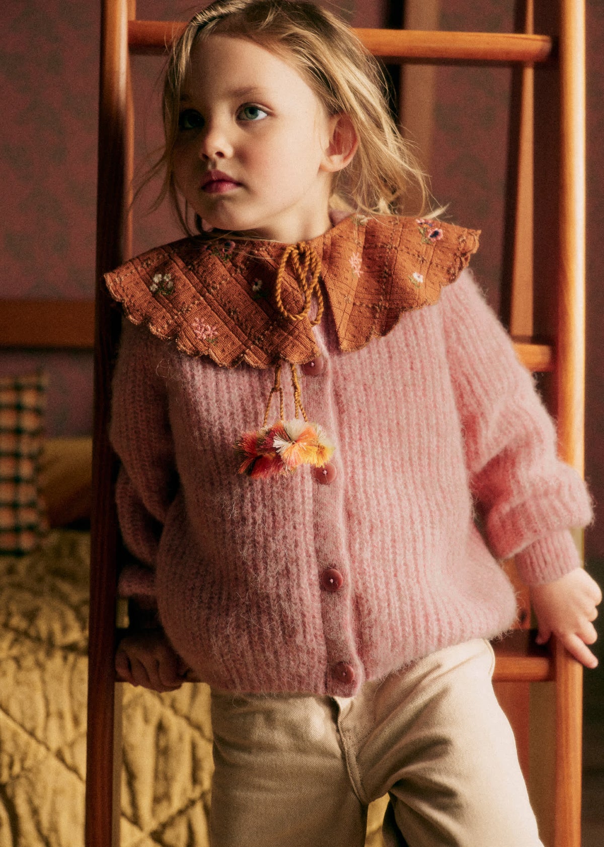 Gilet Emile - Rose Chiné