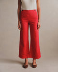 Pantalon Gilles - Broderie Placée Rouge
