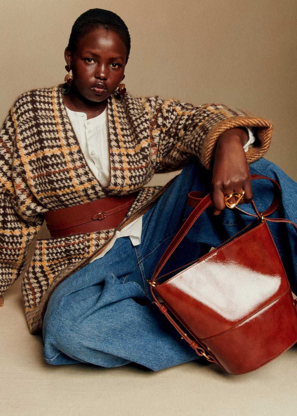 Veste Oscar - Pied de Poule Marron