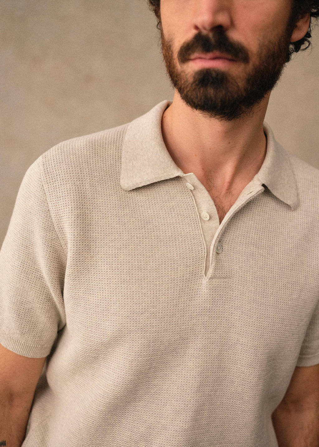 Polo Maille Sawyer - Gris Chiné