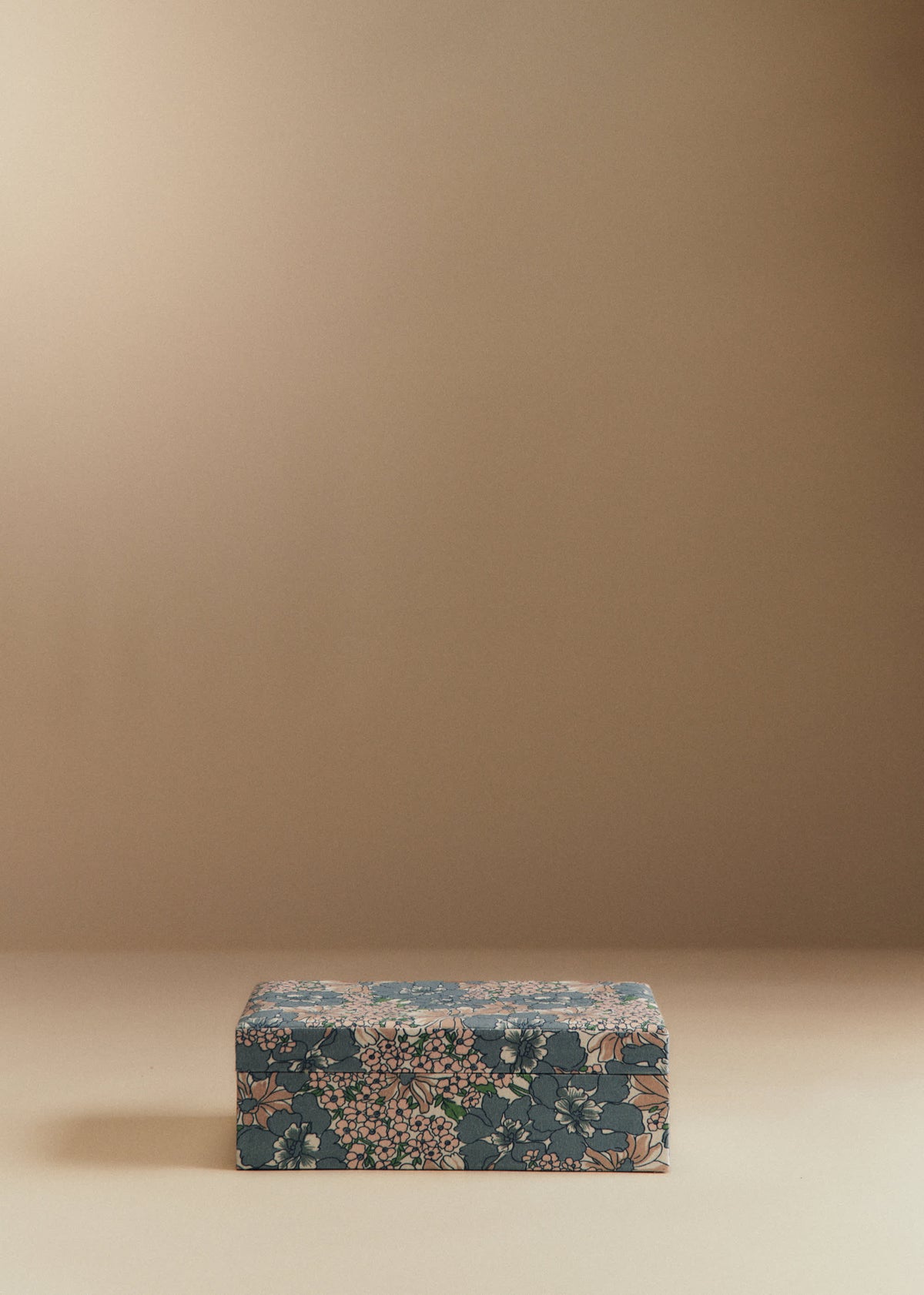 Boîte bijoux matelassée - Imprimé Bleu des Prés