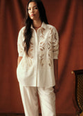 Chemise Maxy - Sézane x Baziszt - Frise Crème Fond Ecru