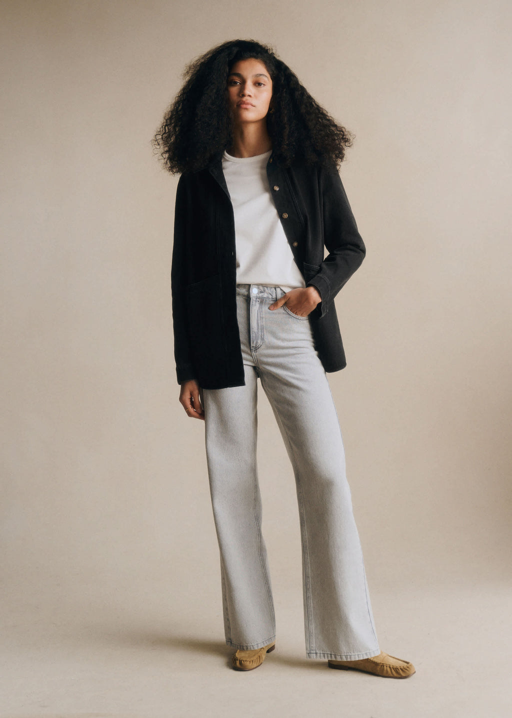 Pantalon Le Wide Leg - Gris Clair