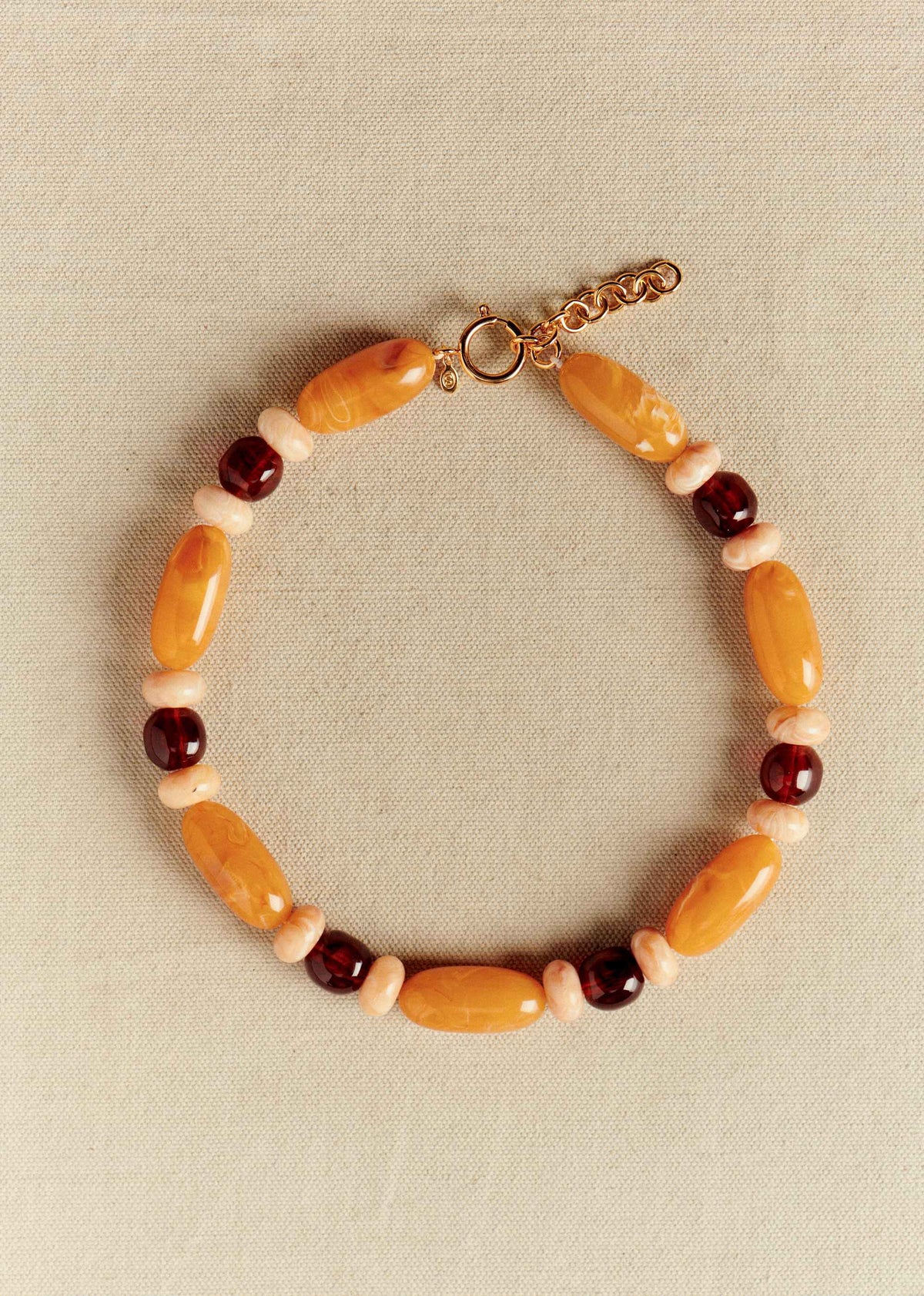 Collier Morgane - Caramel Multi - Création Rose