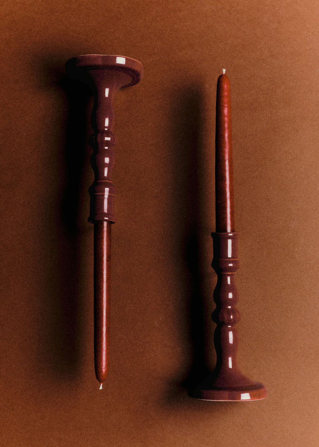 Coffret bougeoirs Piano et Chandelles - Grand Modèle - Grenat