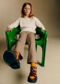 Pantalon Ciara - Carreaux Camel Beige et Noir