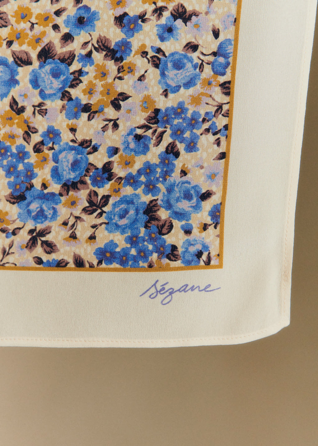 Foulard Cléophée - Petites Fleurs Bleu