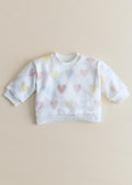 Sweat-Shirt Lary - Ecru / Coeur Pastel