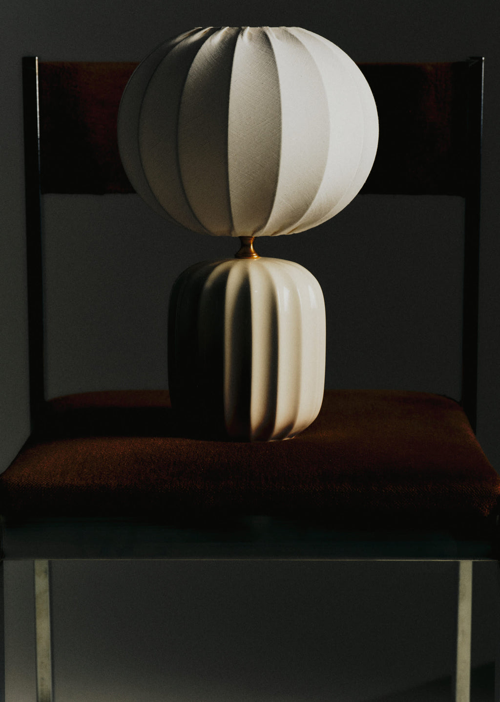 Lampe Traviata petit modèle - Ecru - Abat-jour Sonate - Écru
