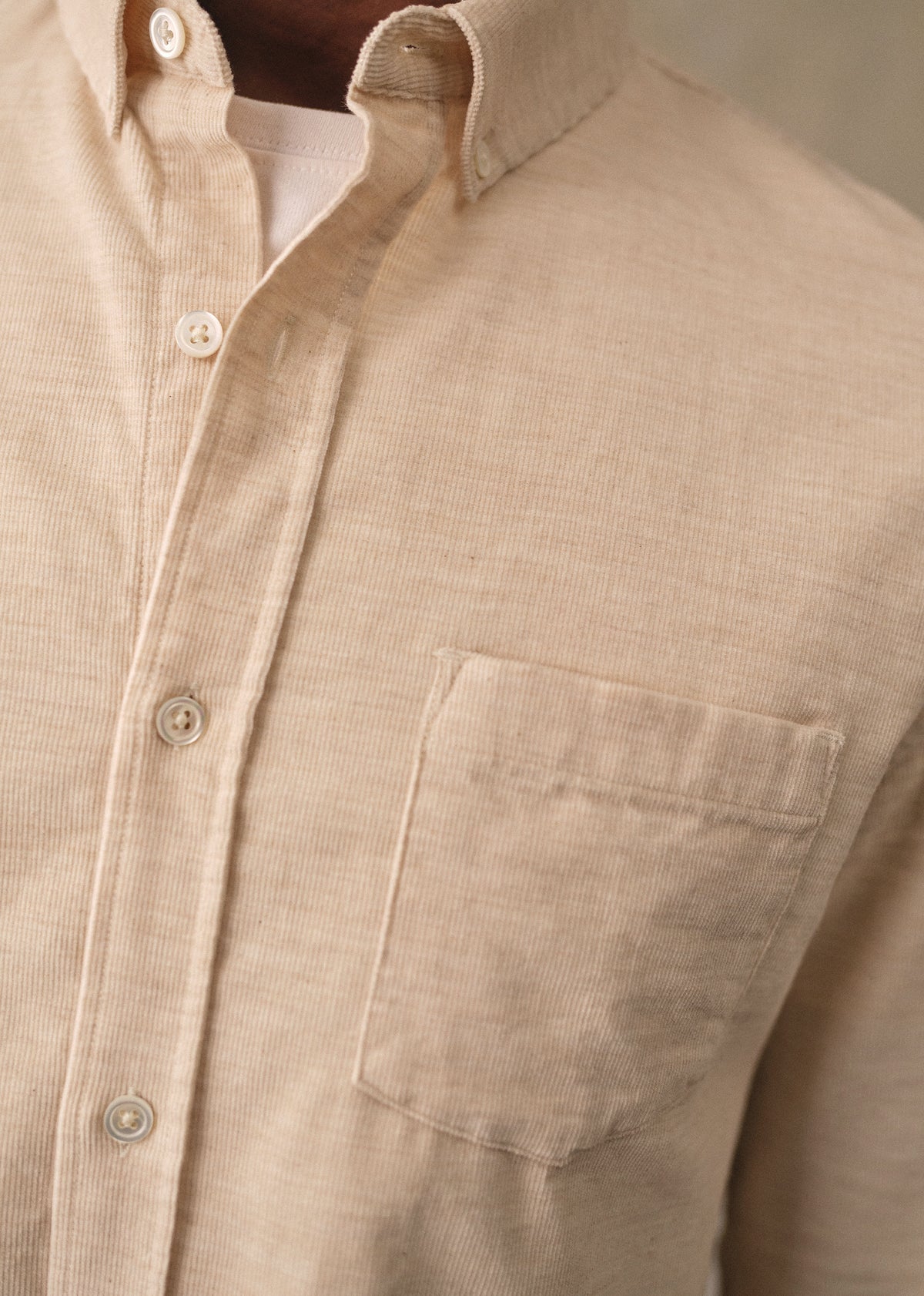Chemise Charlie Velours - Beige Chiné