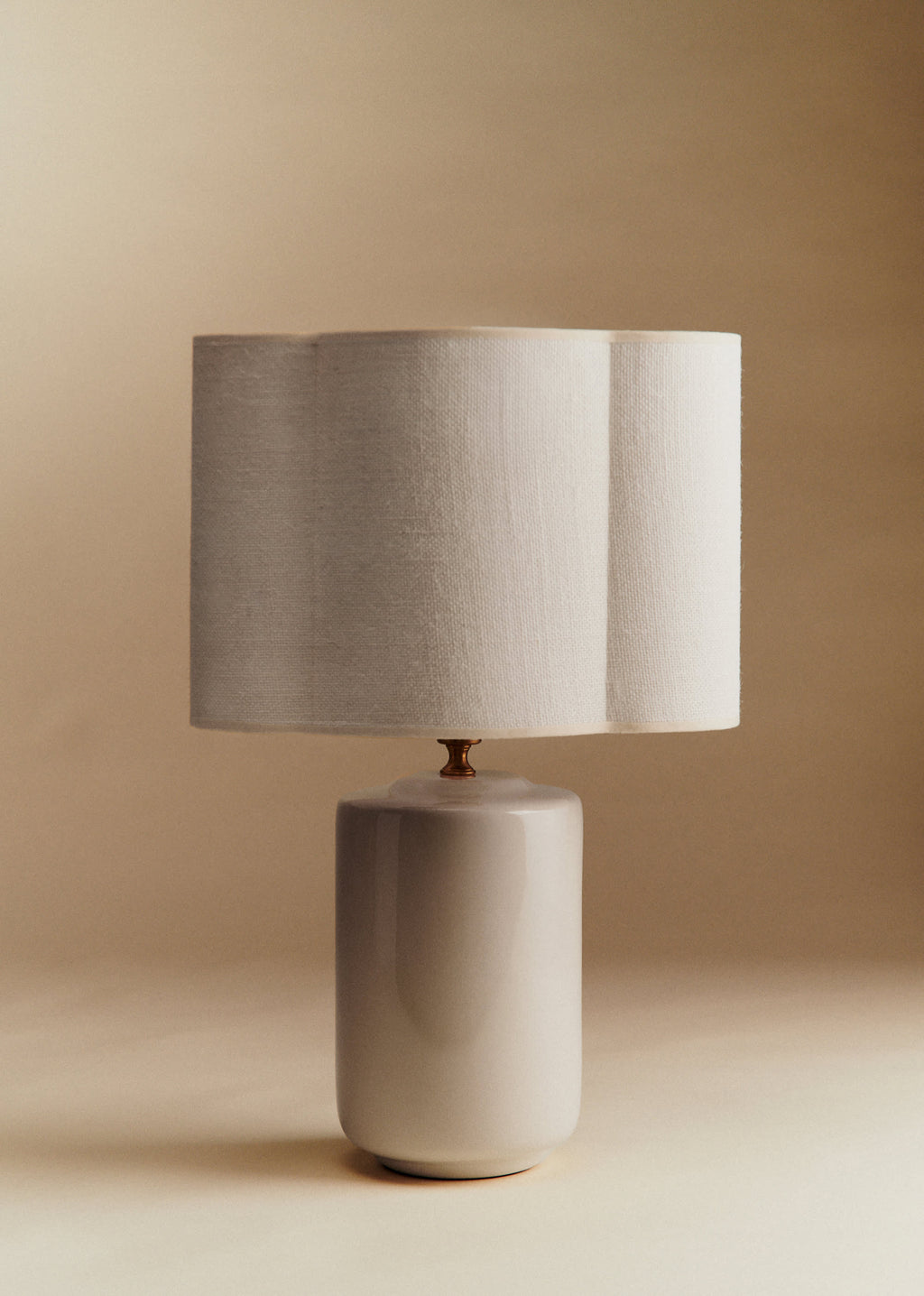 Lampe Mezzo - Crème - Abat-jour Boléro - Jute Écru