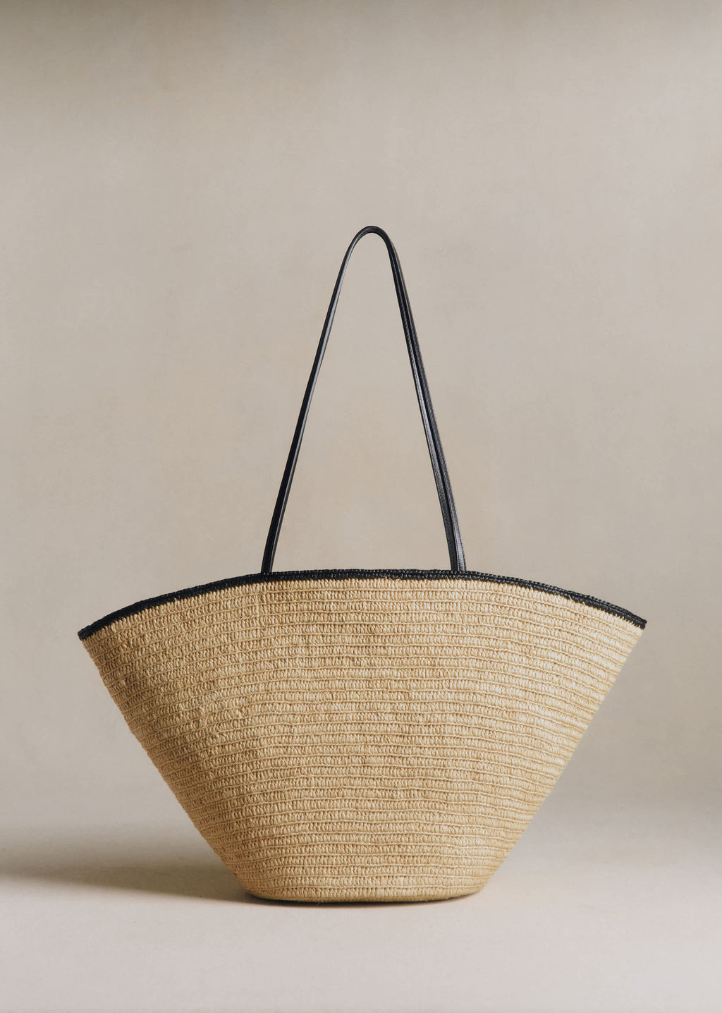 Panier Maia - Raphia Naturel Noir