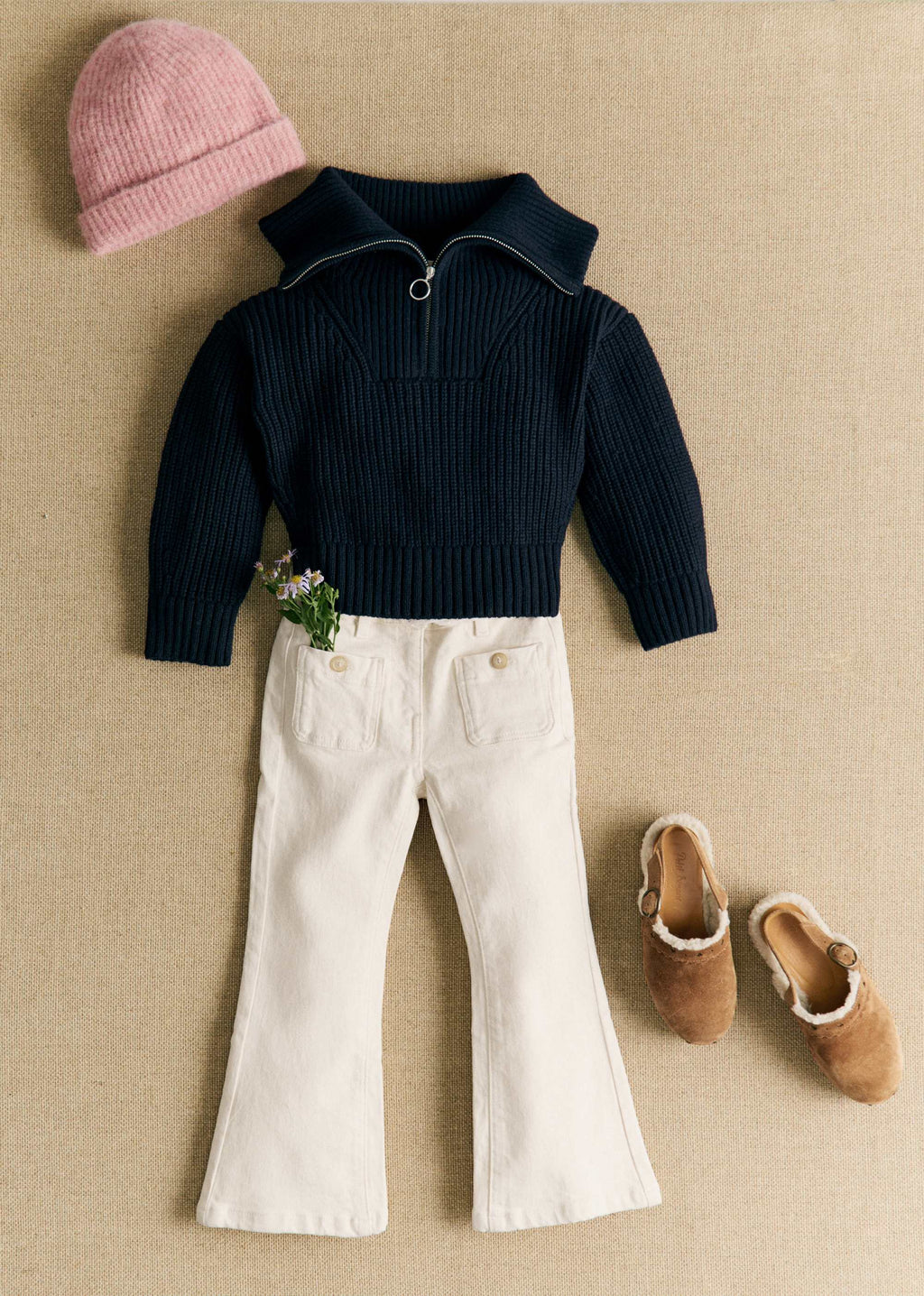 Pantalon Le 70's - Ecru Chiné