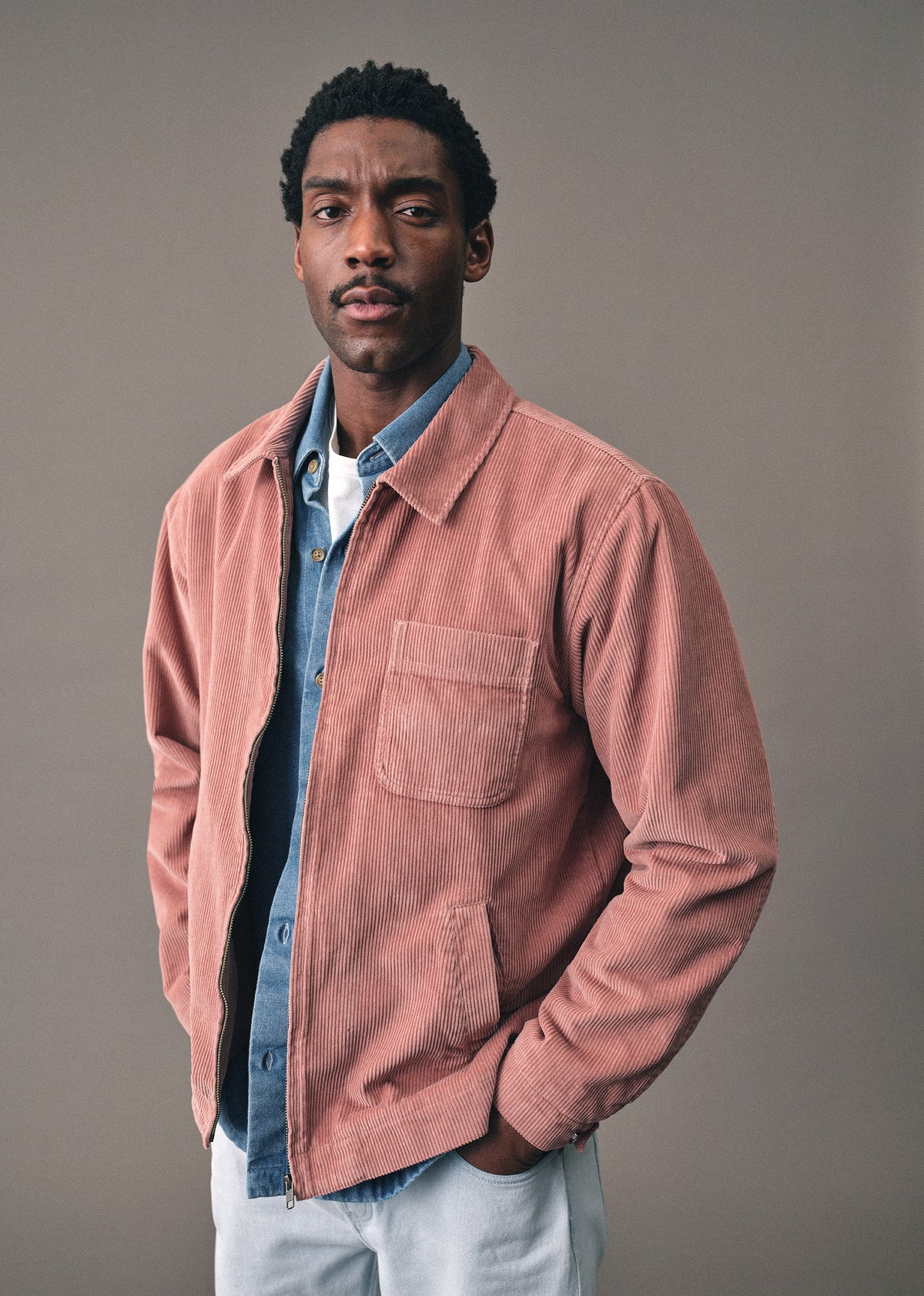 Veste Benson Velours Côtelé - Vieux Rose