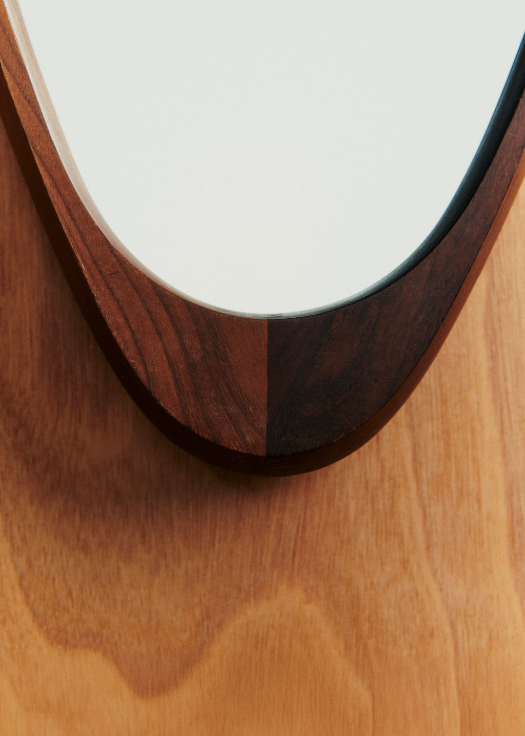 Miroir losange vintage en teck - Teck