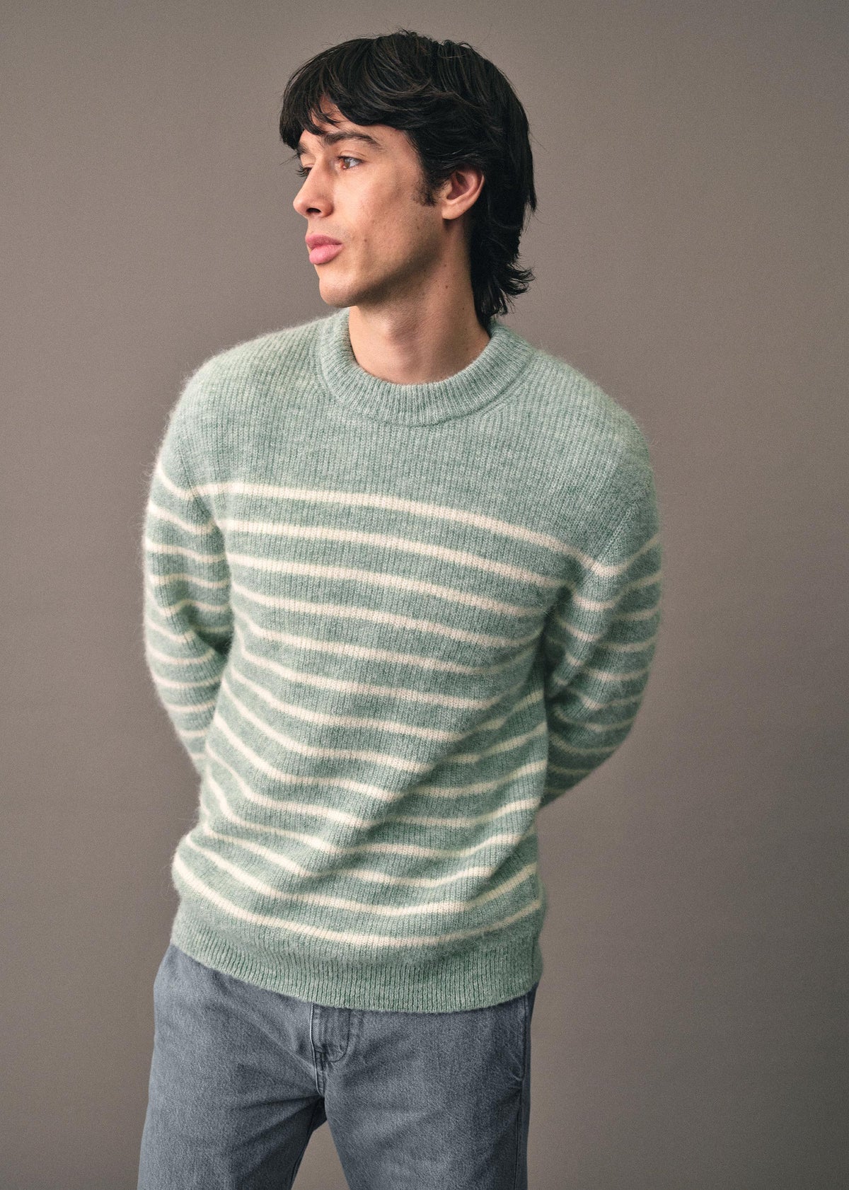 Pull Arwin - Vert d'Eau / Écru