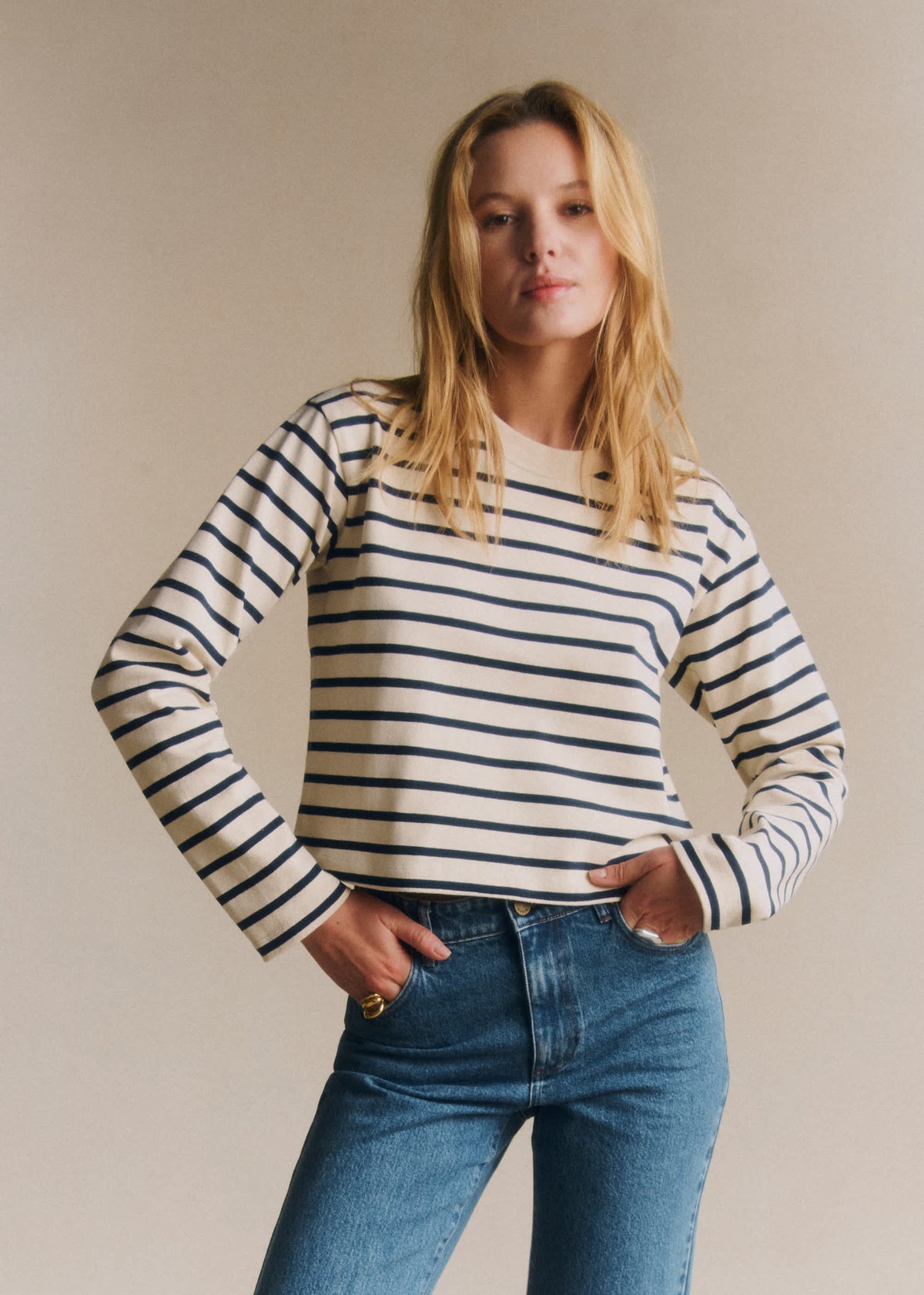 Marinière Elina - Écru / Marine