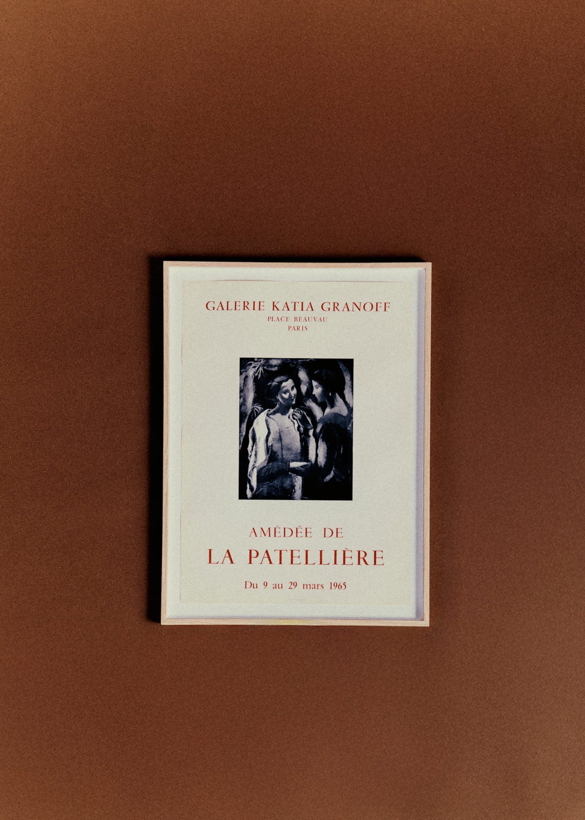 Affiche Galerie Katia Granoff, Amédée de La Patellière, 1965 - 46,5 x 63 cm