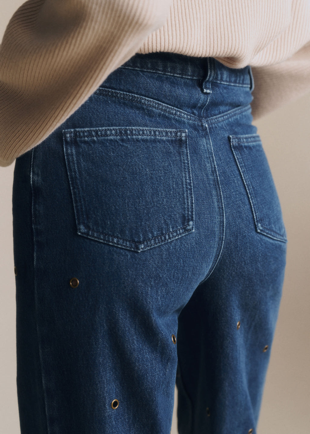 Pantalon Le Wide Leg - Bleu Foncé Oeillet