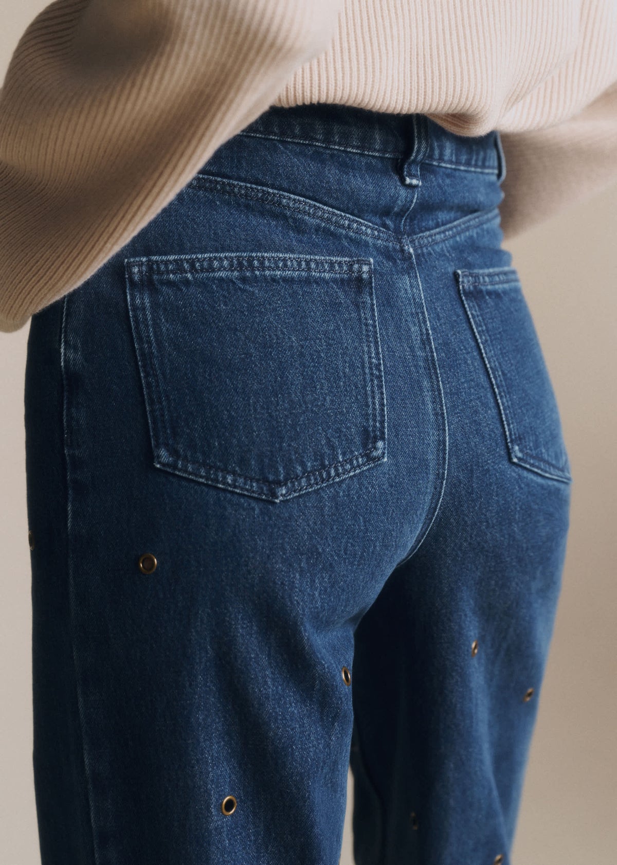 Pantalon Le Wide Leg - Bleu Foncé Oeillet