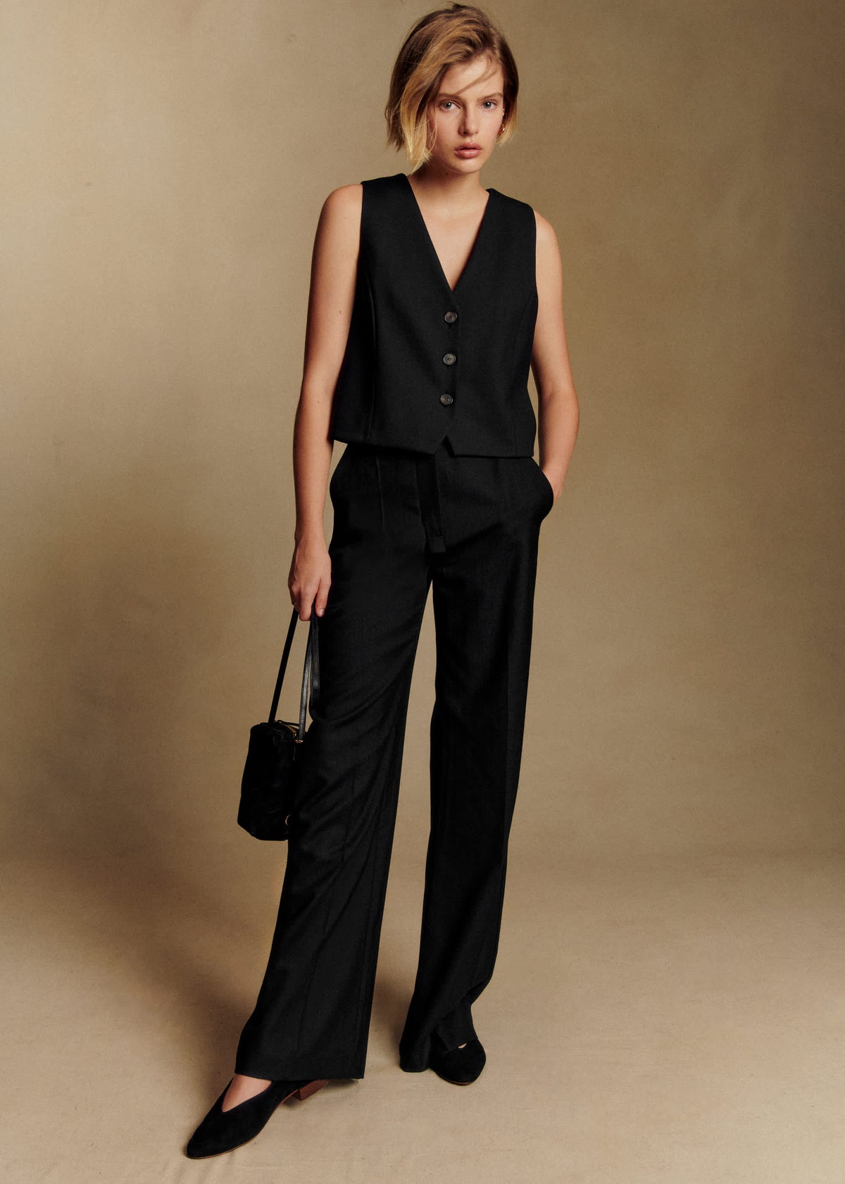Pantalon Matheo - Noir Laine
