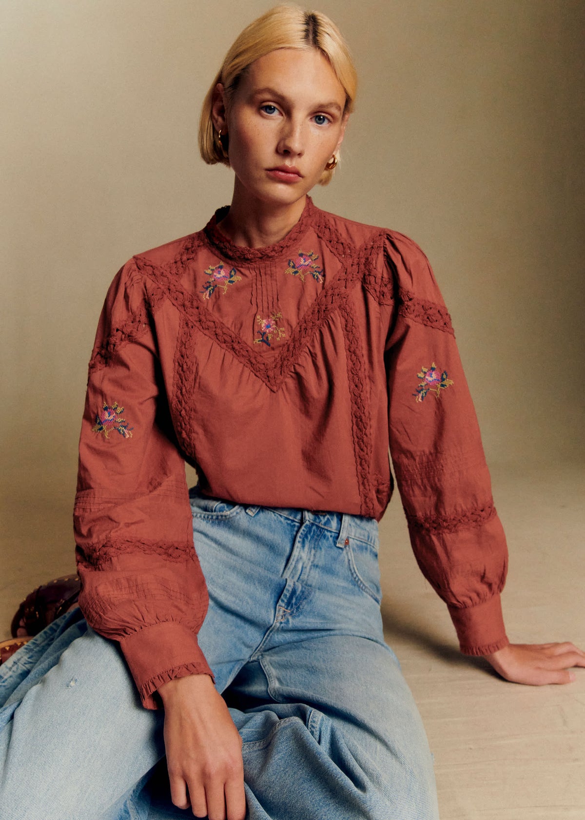 Blouse Pintel - Brun