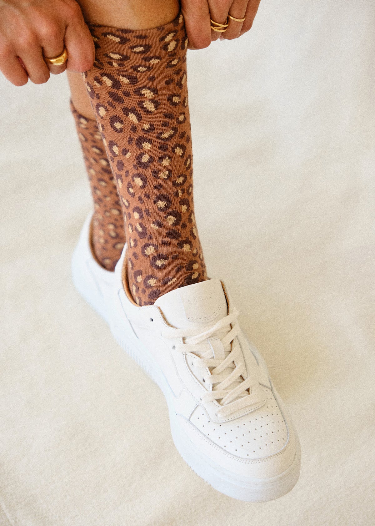 Chaussettes léopard - Léopard Marron