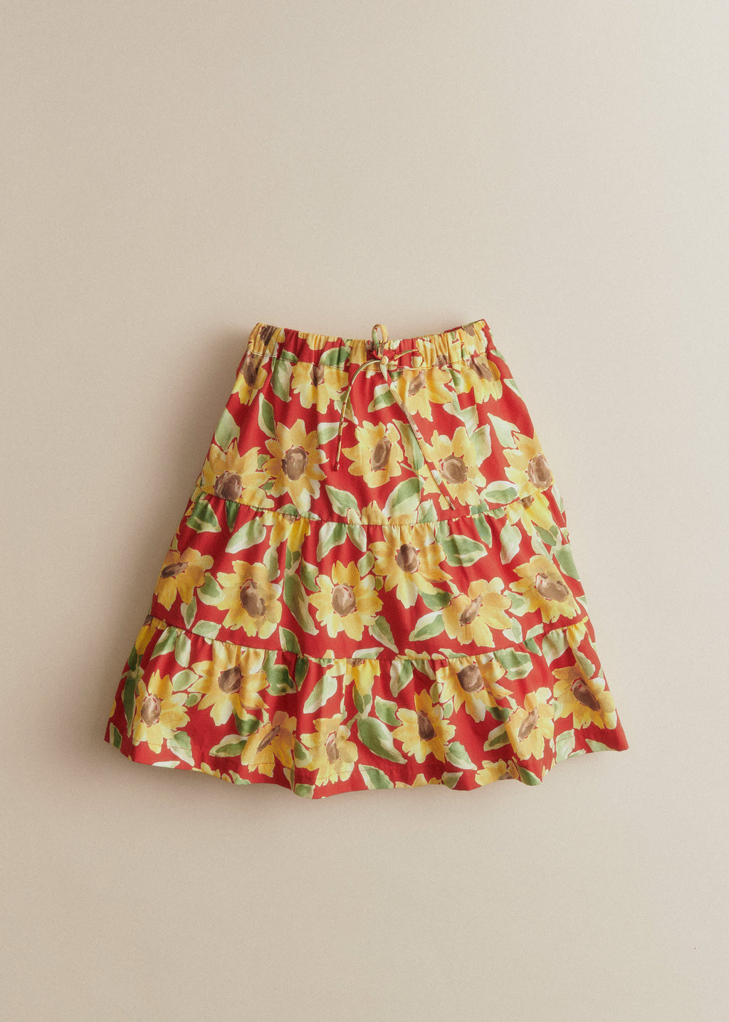 Jupe Annabelle - Imprimé Tournesols Rouge