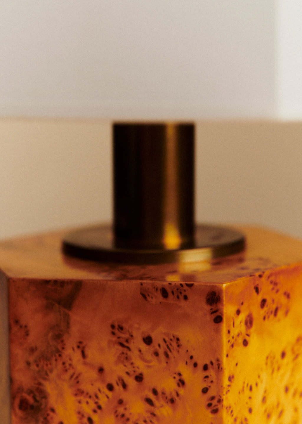 Lampe vintage en loupe d'orme - Loupe d'orme