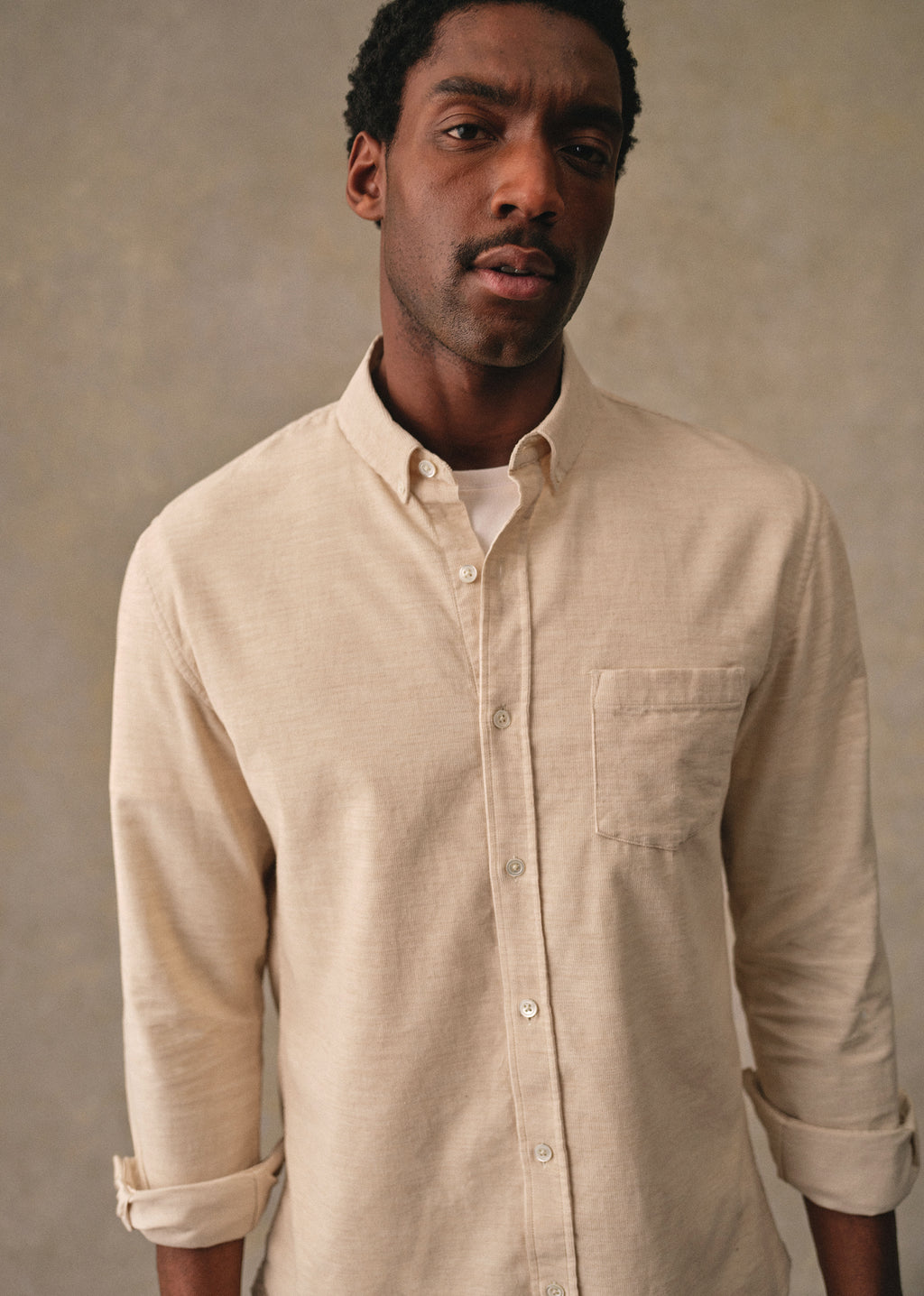 Chemise Charlie Velours - Beige Chiné