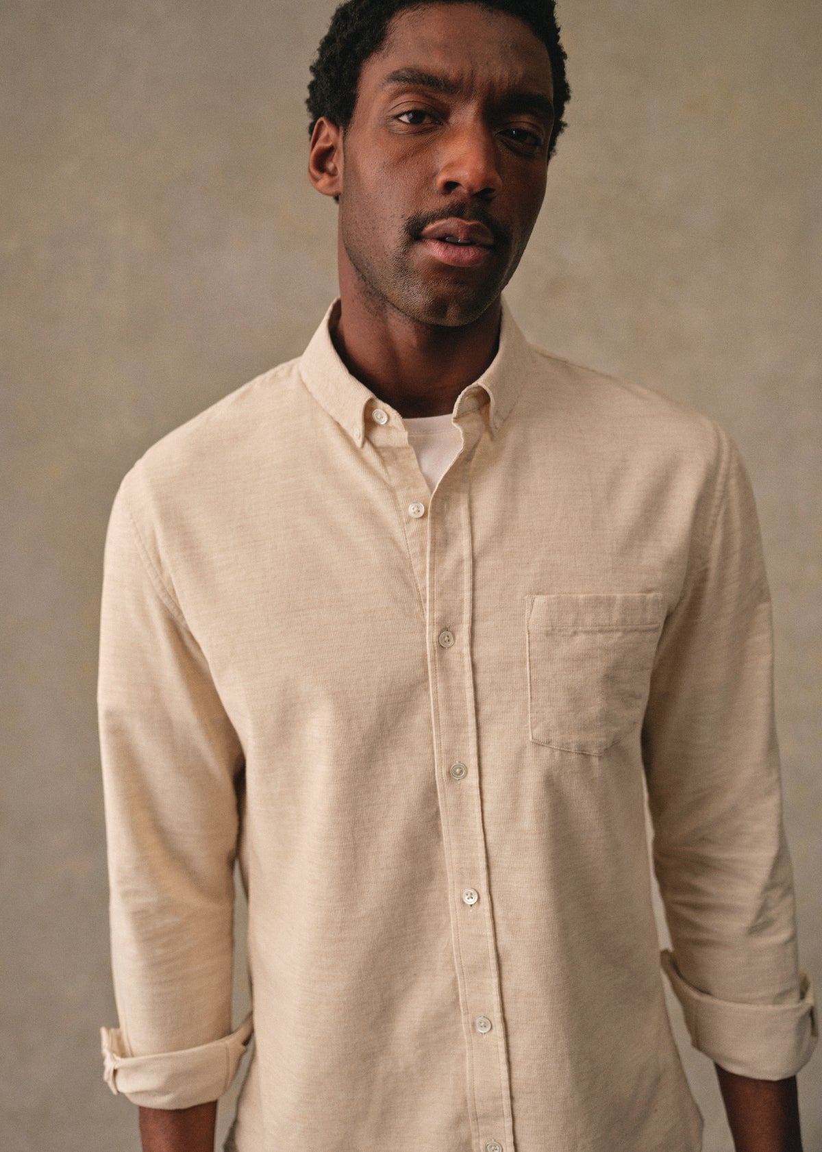 Chemise Charlie Velours - Beige Chiné