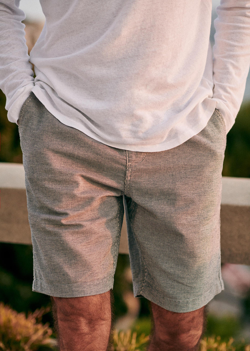 Short Olson - Marine / Ecru