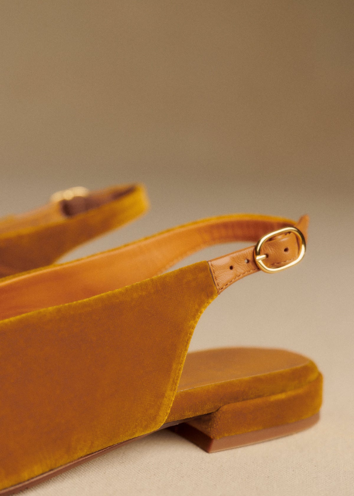 Ballerines Low Stefania - Ocre Velours