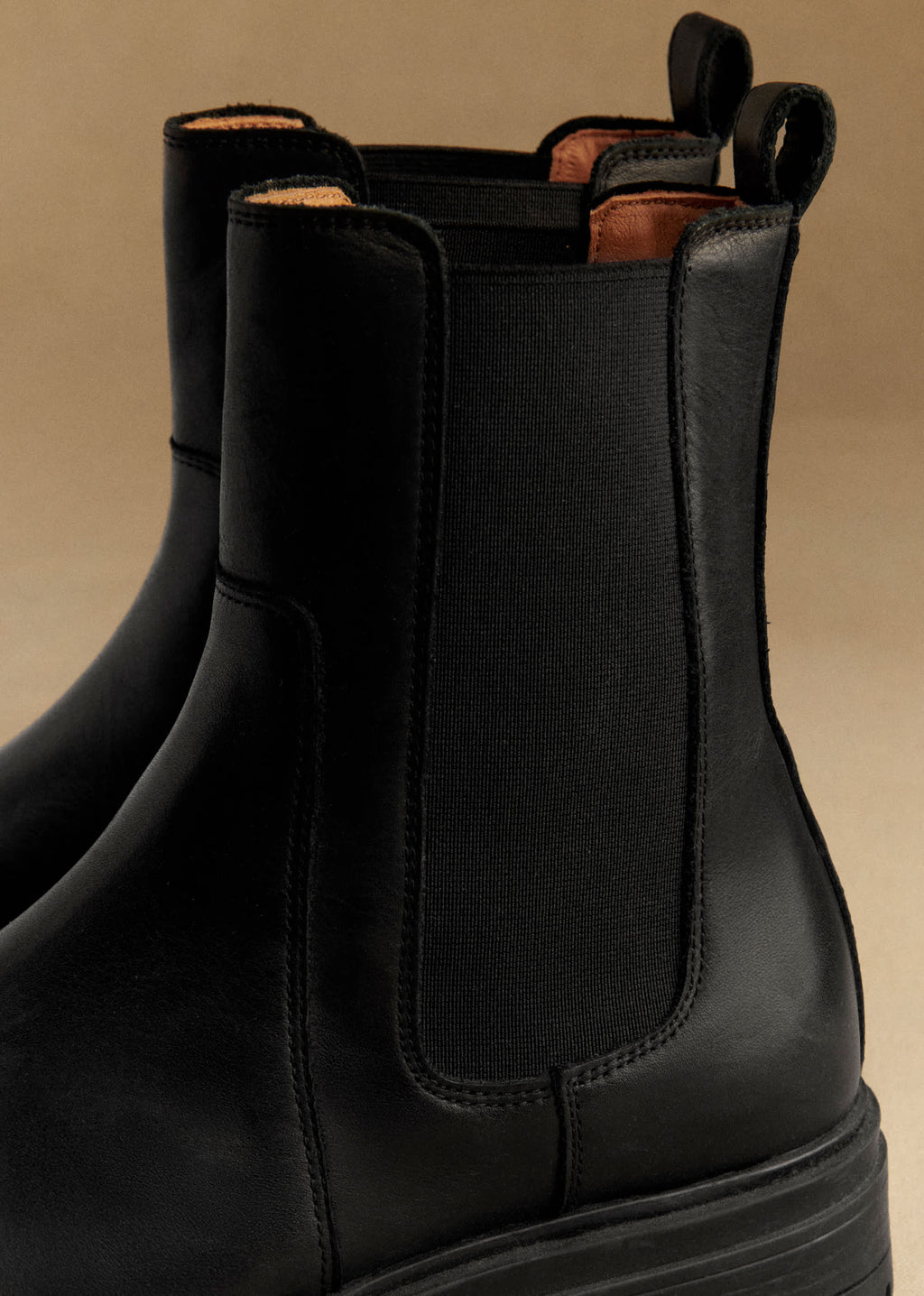 Bottines Low Lena - Cuir Noir Lisse