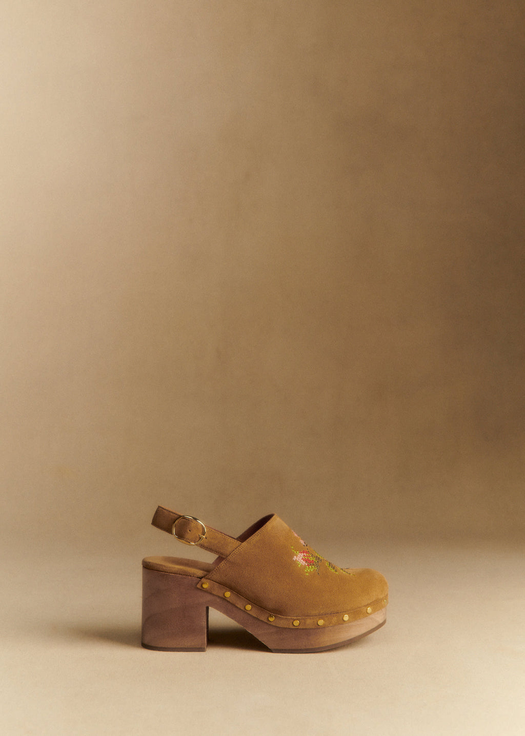 Sabots Doreen - Sézane x Baziszt - Beige Broderie