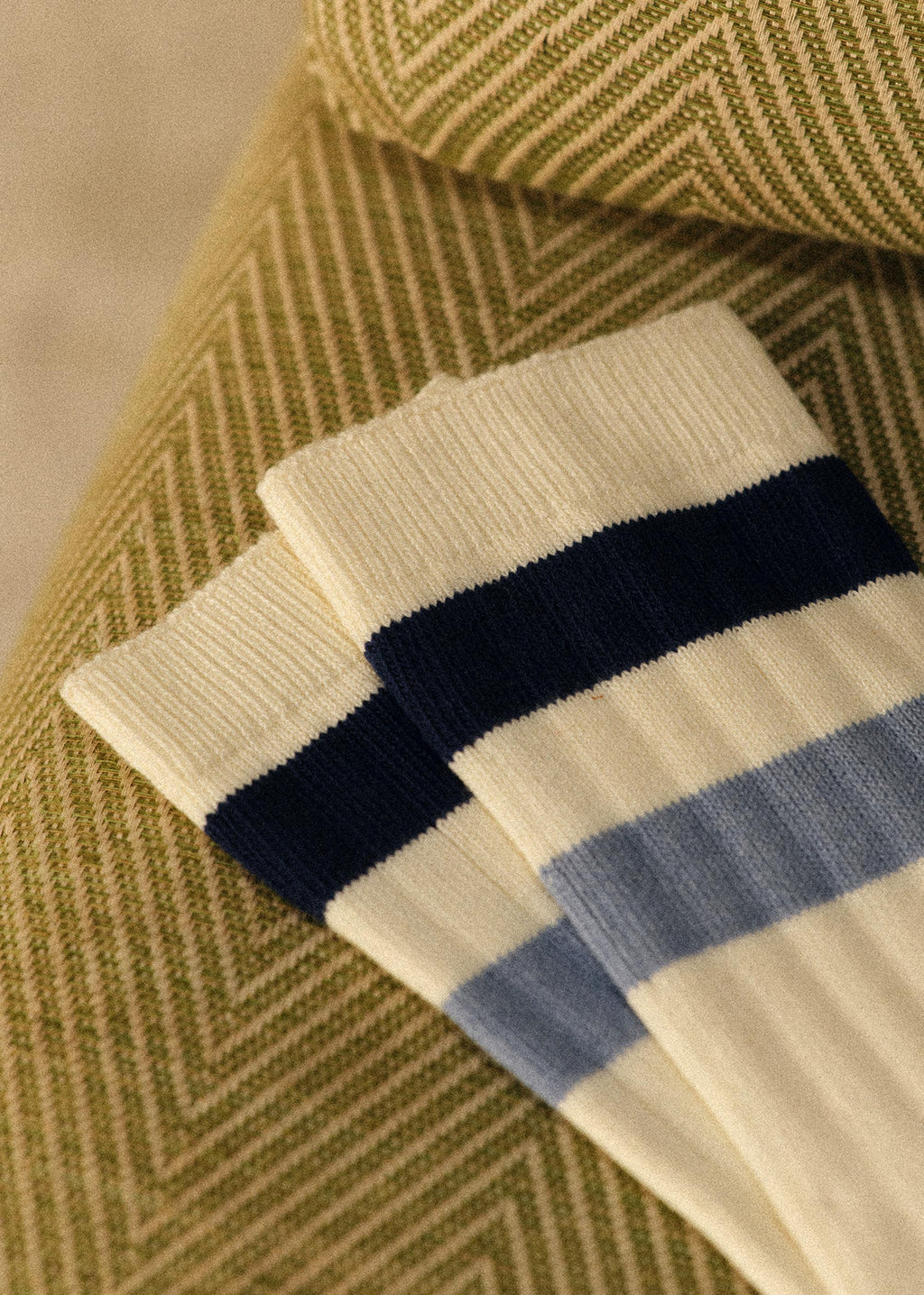 Chaussettes Loris - Écru / Marine / Bleu Acier