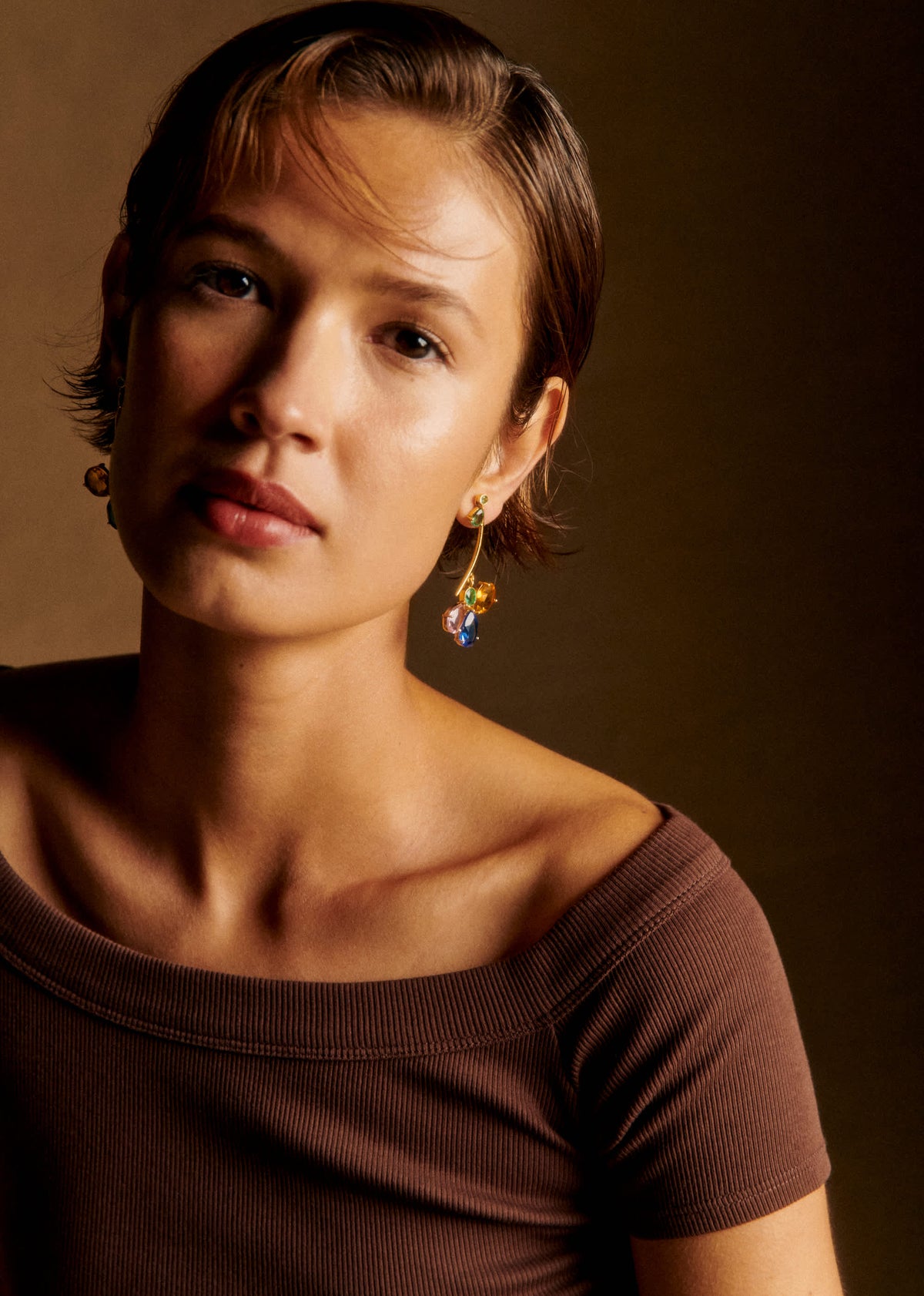 Boucles d'oreilles Gio - Vert d'Eau Multi