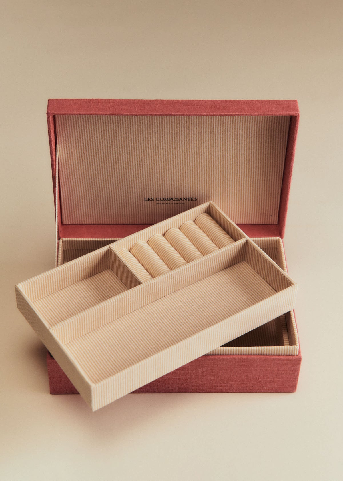 Boîte bijoux matelassée - Blush