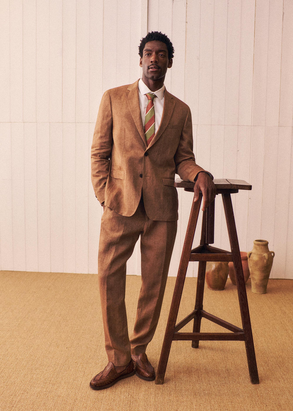 Pantalon Terence - Camel Chiné