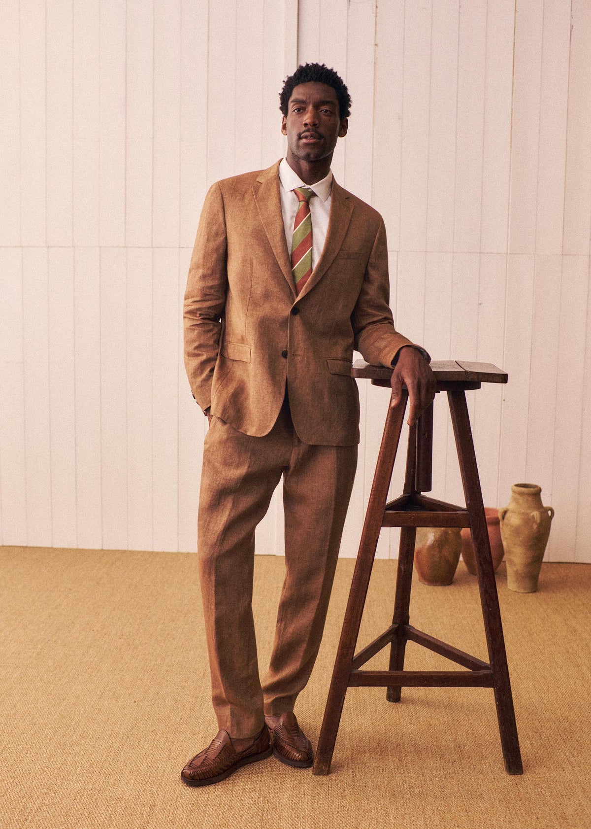 Pantalon Terence - Camel Chiné