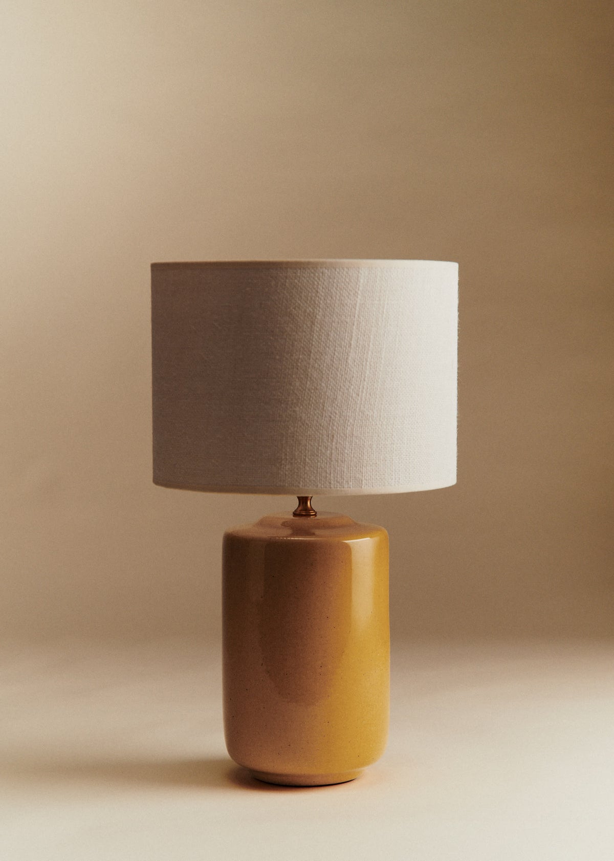 Lampe Mezzo - Safran - Abat-jour Dolce - Jute Écru